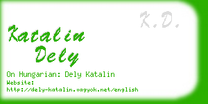 katalin dely business card